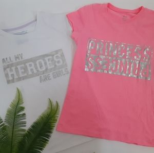 Girls Tshirts Pink and White Bundle